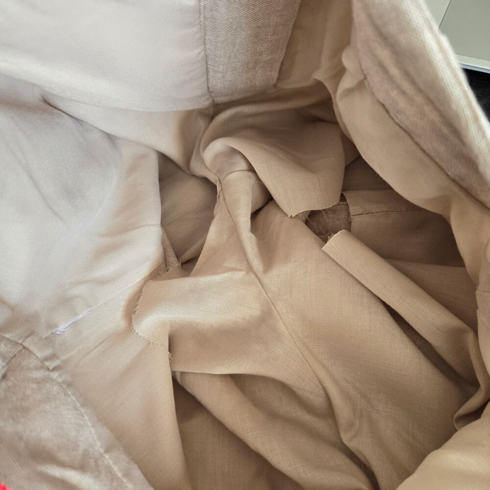 Jason Wu Quiet Luxury Linen Minimalist Pants Coastal Natural Braided Women 6 - Picture 9 of 13